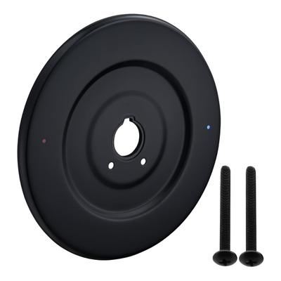 Matte Black Escutcheon Plate for Single Handle Tub and Shower Faucets Designs for Easy Replacement In Chateau Series