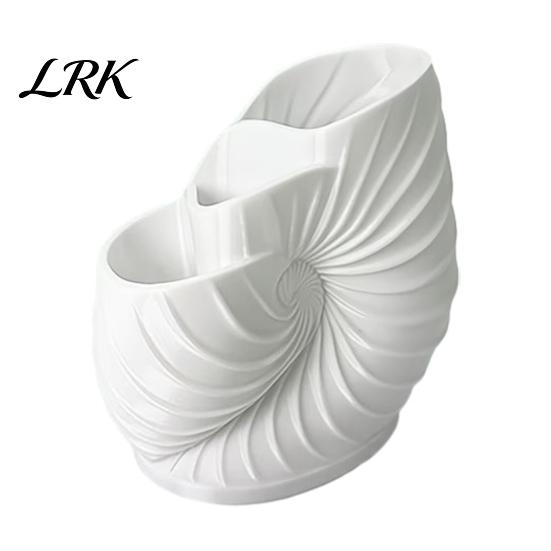 Sea Snail Toothbrush Holder 3D Printed Conch Holder, Organizer Stand, Desktop Storage Rack with 3 Compartments