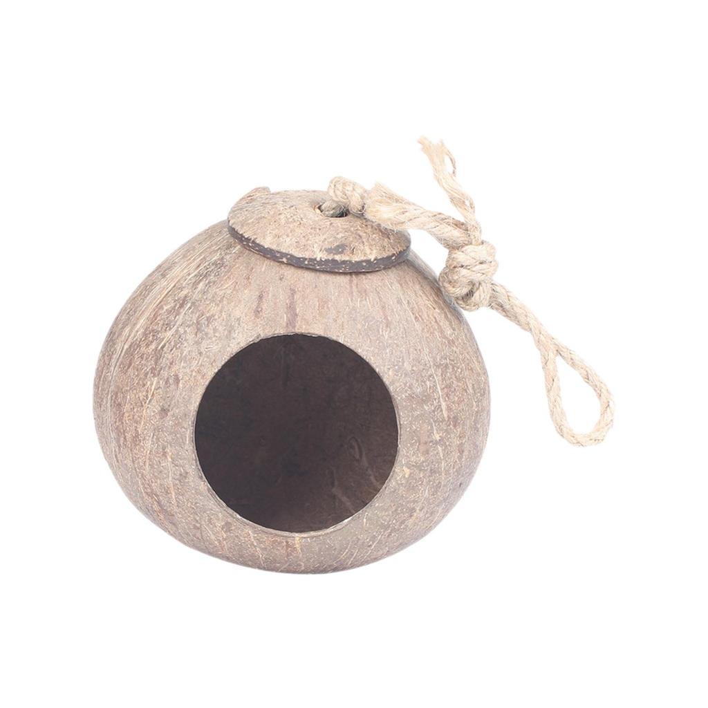 Coconut Hanging Bird House Garden Bird House Portable Bird Cage for Lovebirds,