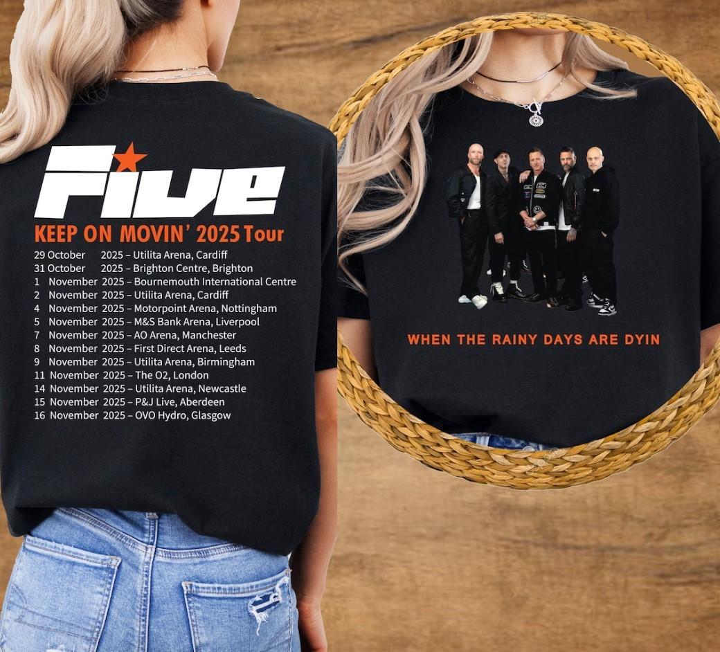 Five Boy Keep on Movin Tour 2026 Tshirt Five Boy Concert Tshirt Everybody Get L