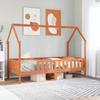 Kids  House Bed Wax Brown 80 x 200 cm Pine