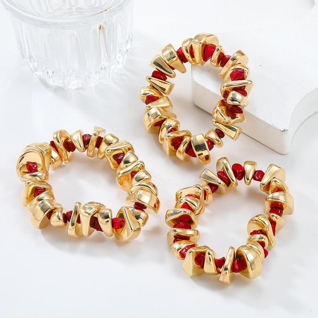 Spring Women's Exaggerated Bracelet and Necklace Set: European & American Fashion Jewelry