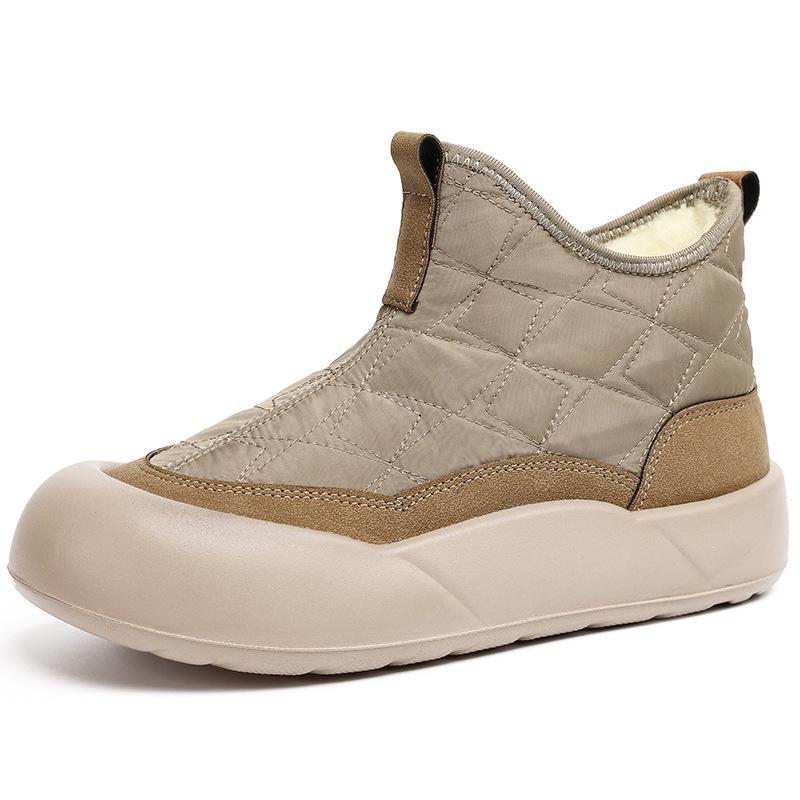 Women s Winter High-Top Warm Cotton Snow Boots, Plus Velvet, Slip-On, Thickened Short Boots 37