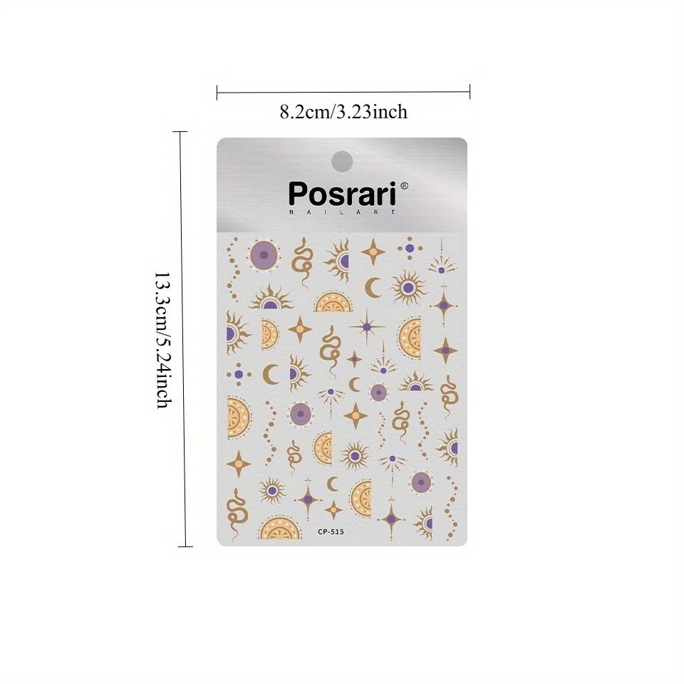 1Pc Color Gold + Jelly Glue Cartoon Nail Stickers Nail Art Stickers