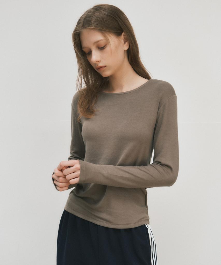 Wednesday Oasis For Woman Four Seasons Basic Round T-Shirt_4Color(W25-Tp39)