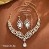 Vintage Luxury Crystal Necklace & Earrings Set for Banquet 2025