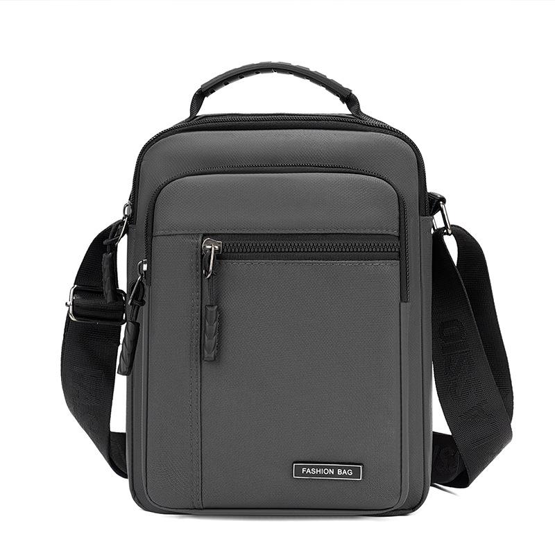 Men's Oxford Crossbody Bag Middle-Aged Sports Travel Shoulder Bag Multi-Compartment Mobile Phone Bag