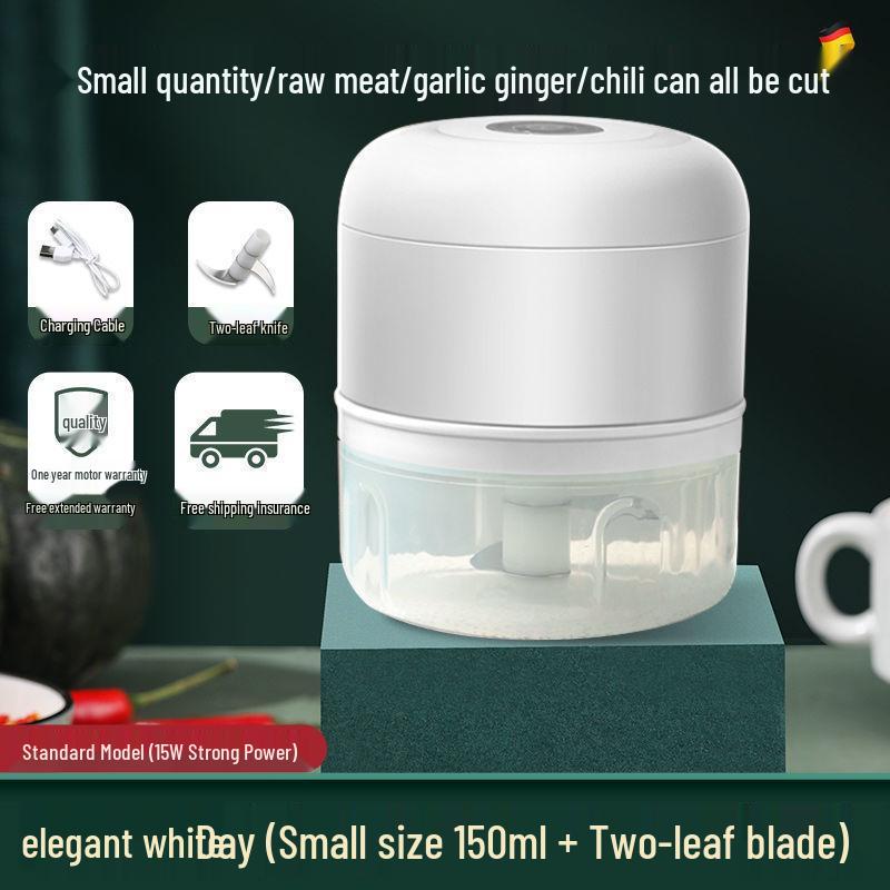 Электрическая чеснокодавилка и измельчитель: Автоматическая чеснокорезка и мясорубка Small - Two Blades
