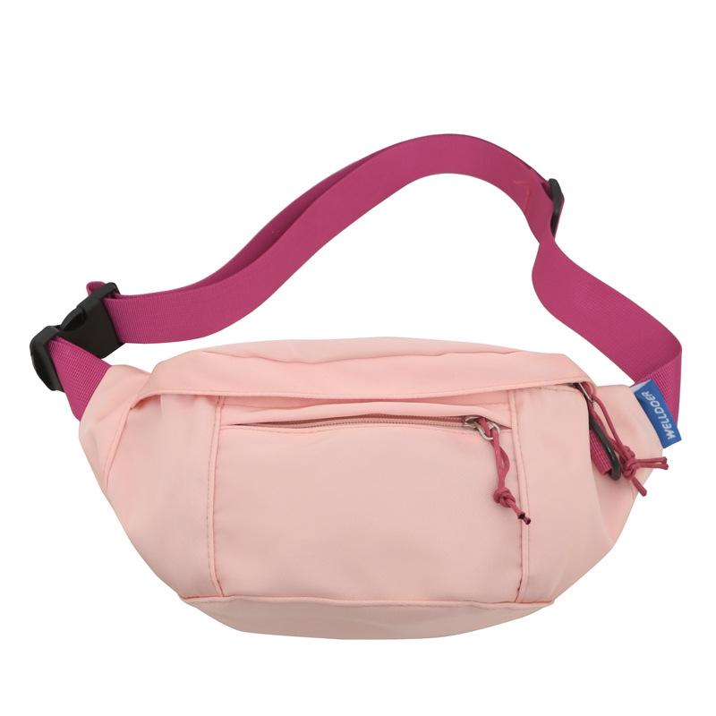 Breast bag fashion casual Korean version ins style solid color messenger bag men and women couples shoulder bag commuter fashion fanny pack