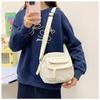 Vintage Corduroy Crossbody Bag for Students: Japanese Style, Versatile, Canvas, Small Phone Holder