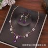 Fashion Accessory Chain Set - Alloy Necklace And Earrings Set - Wedding Jewelry Set For Brides