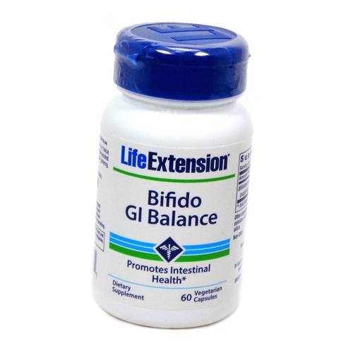 Bifidobacteria for the Intestines, Bifido GI Balance, Life Extension 60vegcaps (69346001)