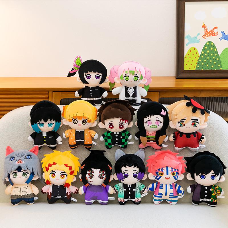 Demon Slayer Anime Character Plush Dolls With Short Pile Fabric For Gift And Display