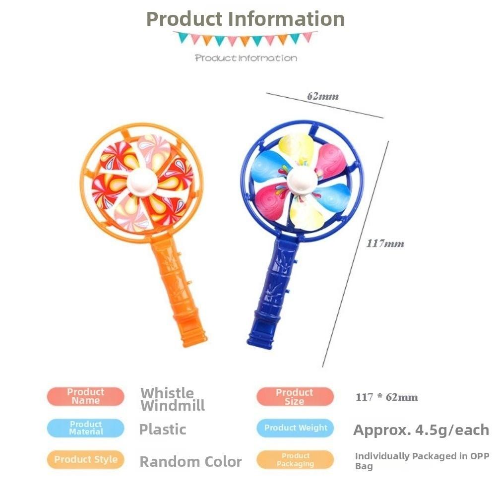 5pcs 117 * 62mm Kids Whistle Windmill Toy Stuffing Carnival Prizes Boys Girls Birthday Gifts