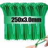 500Pcs Green Nylon Self Locking Cable Ties Heavy Duty Garden Plant Fastening Straps Multi Purpose Wire Bundle Organizer