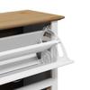 Vidaxl Shoe Rack, Bodo, White-Brown, 80X35X118 Cm