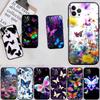 FM17 Colorful Butterfly Phone Case for Samsung Galaxy A11 A12 A13 A15 A52S A53 A55 A56 A70 A71 A72 A73 F06 F16 F56 S10 Plus S10e