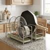 Space Saving Cookware Storage Rack Stainless Steel Cutting Board Holder Pot Lid Rack  Pantry