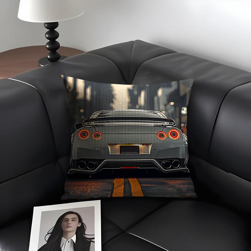 

Car Cool Cushion Cover Natural Linen Organic Fabric DoubleSided Printing Sofa Home Decor Gift Pillow Case 30x30cm