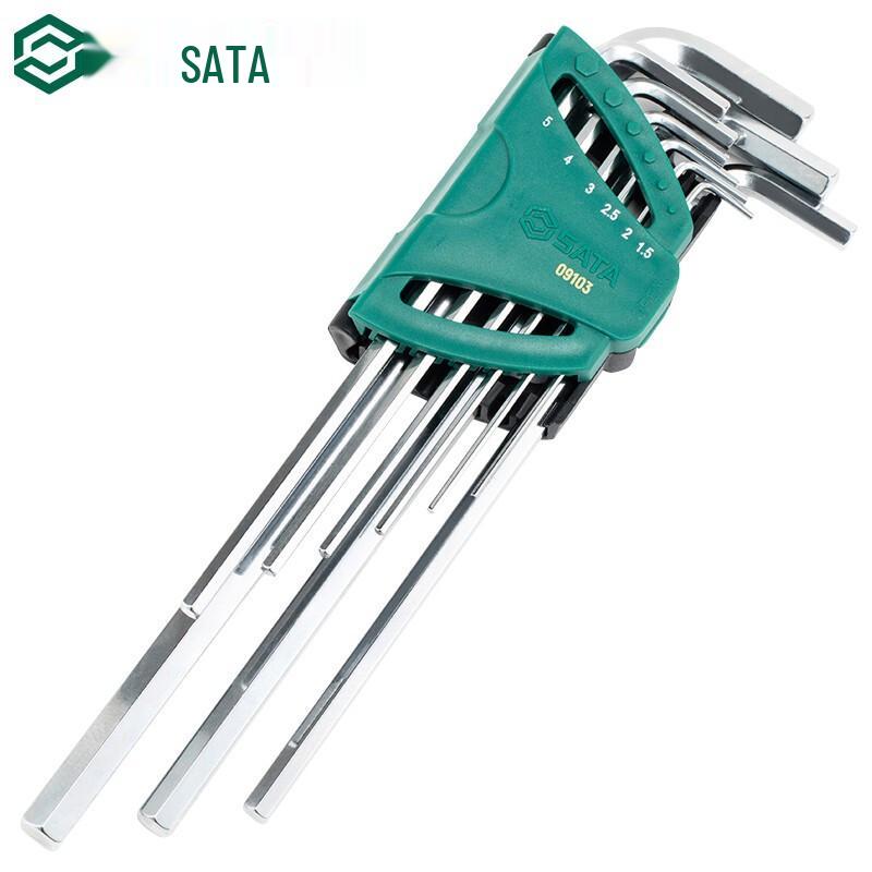 SATA 09103 Extra Long Metric Hex Key Wrench Set
