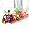 Artificial King Protea Flowers Lifelike Tropical Floral Arrangements Faux Protea Cynaroide with Stem for Wedding Centerpiece Home Office Table Decor