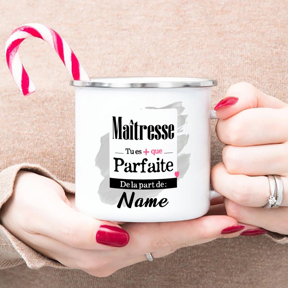 THANK YOU MISTRESS Custom Enamel Mugs School Year End Gift Surprise Gifts for Teachers Coffee Cups Drink Water Milk Cup