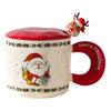 Creative Christmas Ceramic Cup With Lid Household Cute Couple Water Cup High Value Gift Souvenir