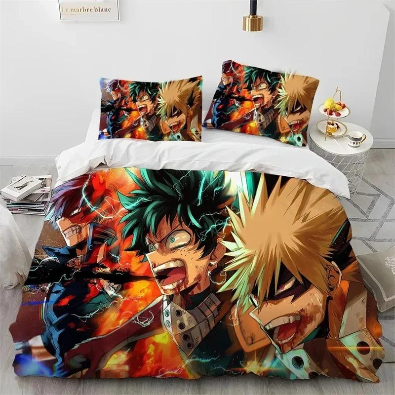 Anime My Hero Academia Izu Deku Bedding Collection Boys Girls Twin Queen Size Duvet Cover Pillowcase Bed Kids Adult