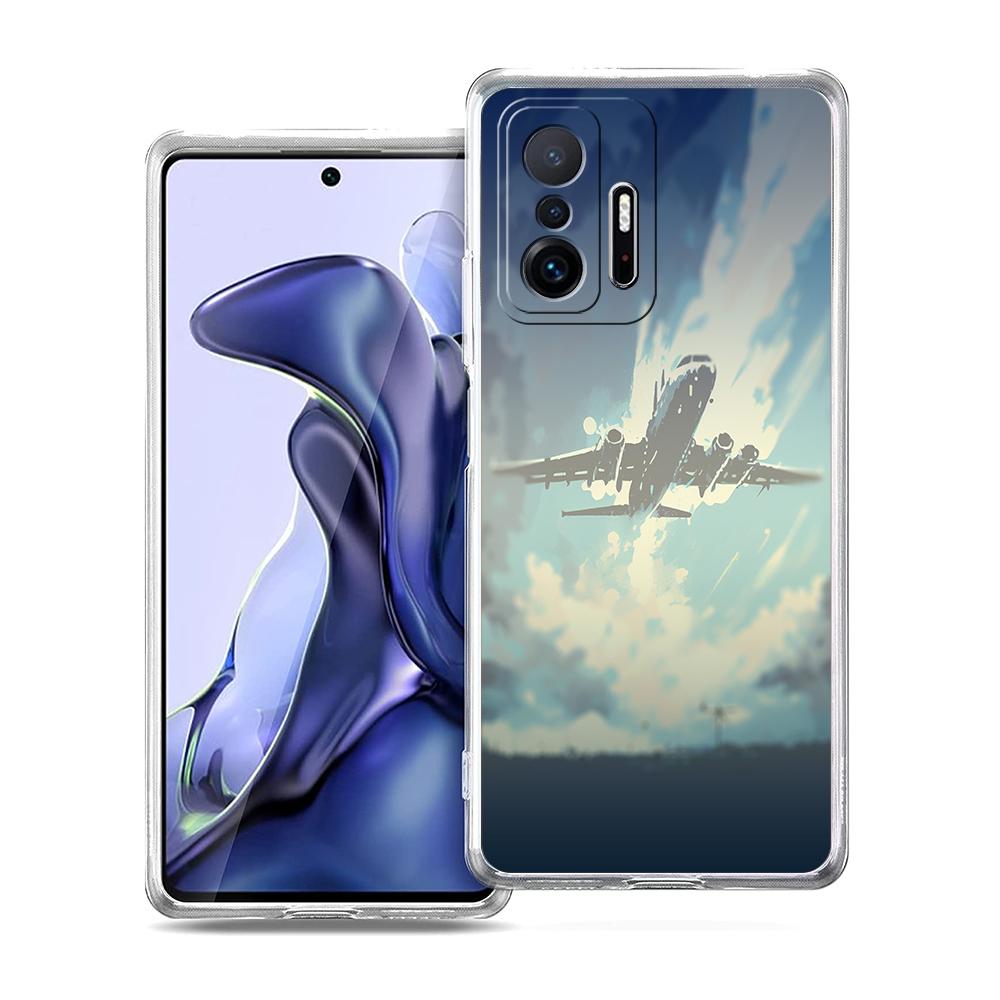 

Transparent Phone Case for Xiaomi Mi 14 13 12 11 Ultra 13T Poco X3 NFC F3 F6 Pro Soft TPU Shell Travel-Inspired Airplane Route Xiaomi 13 Pro