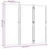 3 Piece Folding Screen In Dark Blue 210 X 180 Cm