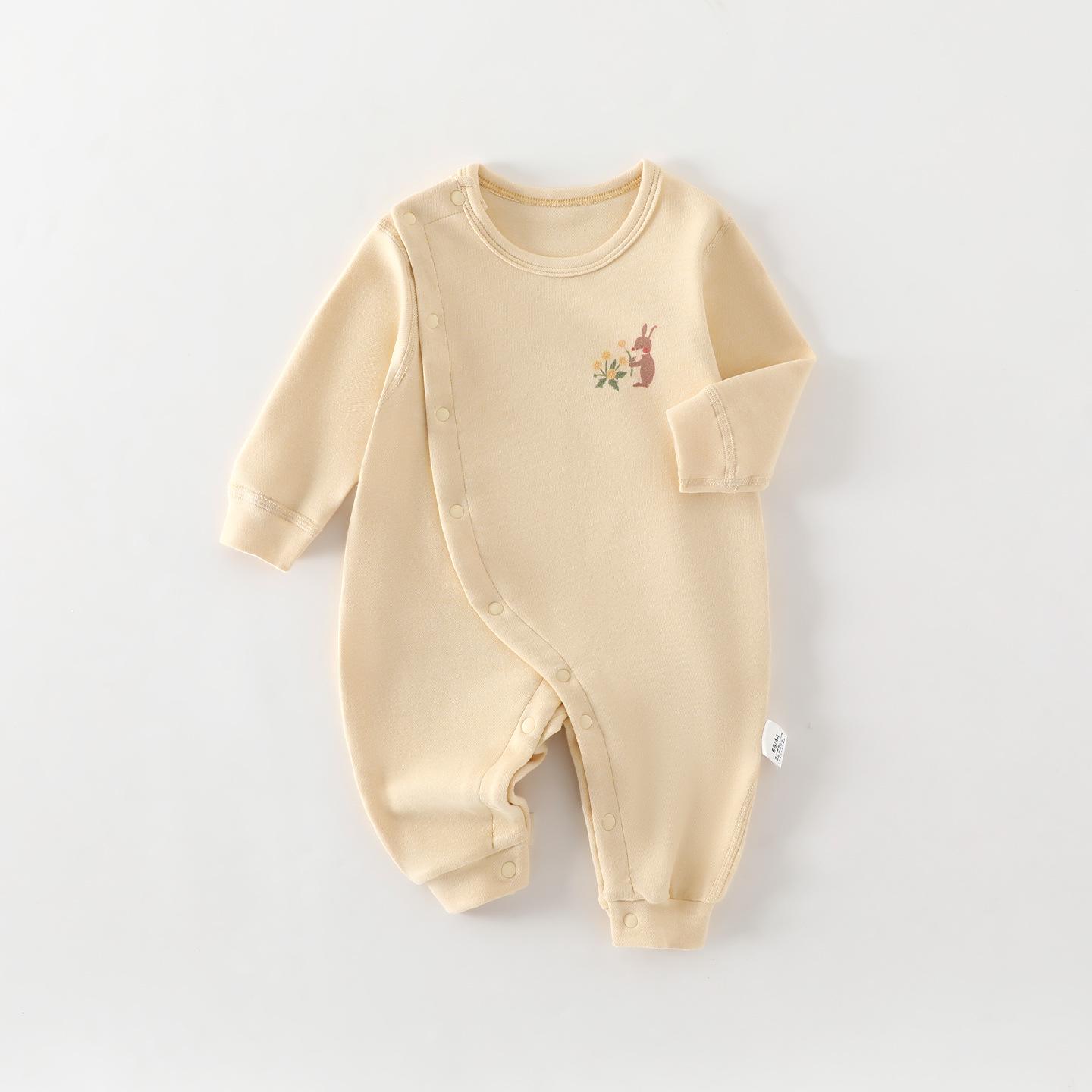 Newborn Baby Bodysuit: Breathable, Sweat-Absorbent, Anti-Chill, All-Season, Boneless Belly Protection. 59