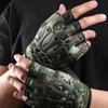 Tactical Riding Fingerless Gloves Non-slip Half Finger Gloves for Motorcycle Cycling Climbing Hiking Hunting Outdoor Sports