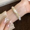 Traditional Chinese Flower Bangle Enamel Women's Hand Bracelet Vintage Cloisonne Bangle  Ladies