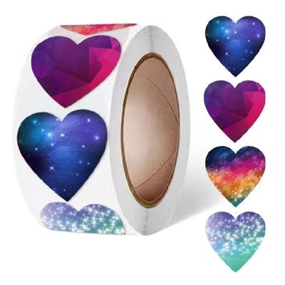 500 Stück Herzform Aufkleber Verpackungsetiketten 25mm Valentinstag Siegelaufkleber für Umschläge Schachtel Valentinskarten Verpackung