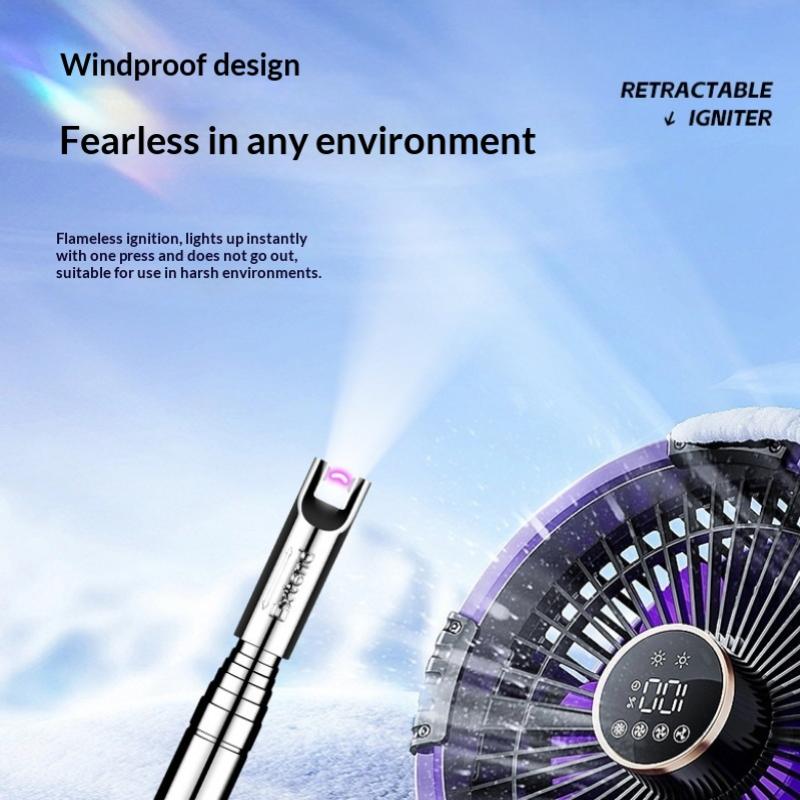 Retractable 100Cm Long Strip Charging Match Pulse Lighter Kitchen Igniter Barbecue Ignition Men'S Tools