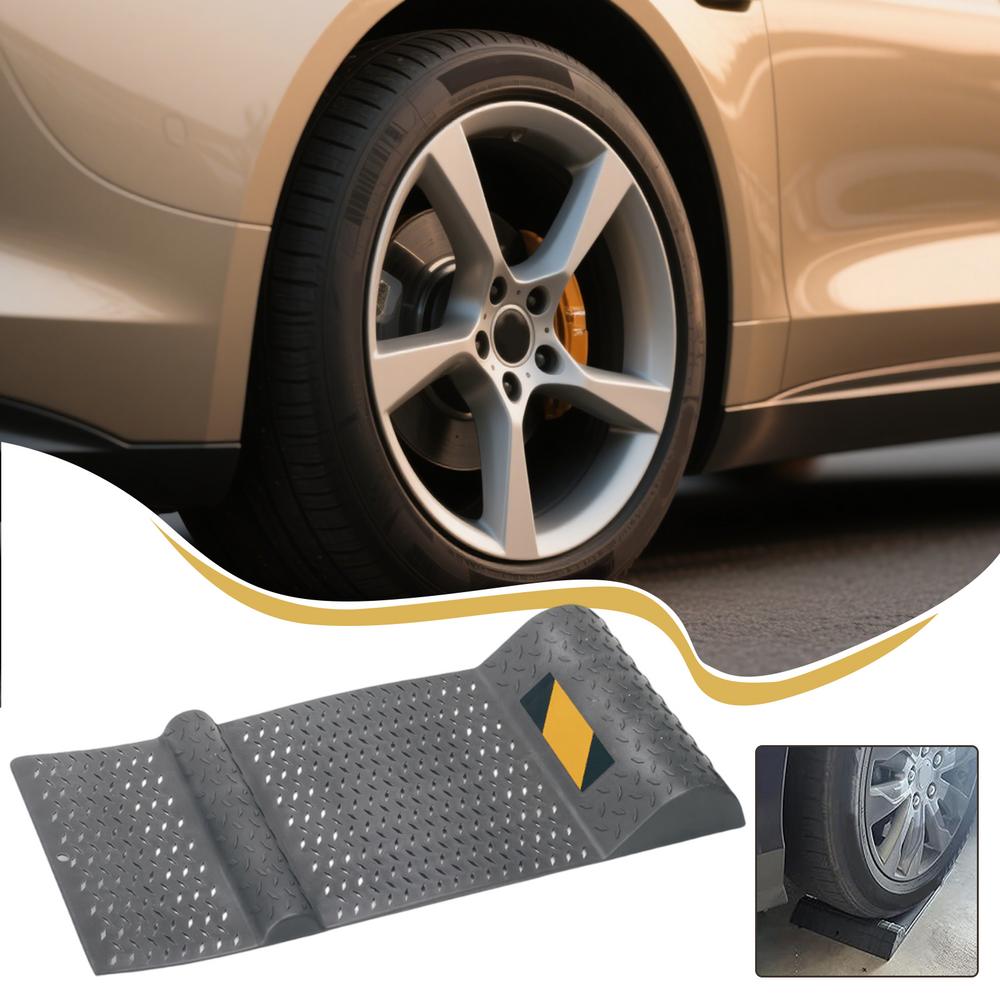 Tapis de stationnement antidérapant pour garage Choc de roue automatique Butée de positionnement Tampons Aide au stationnement de garage Bouchon de pneu automatique Accessoires de stationnement