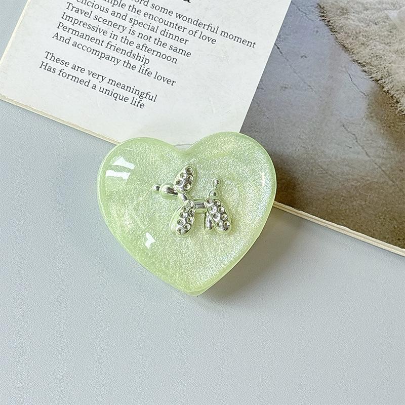 Rhinestone Puppy Solid Color Love Glitter Mobile Phone Airbag Holder Wind Magnetic Paste Ring