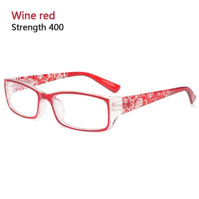 Comfortable Elegant Portable Flowers Reading Glasses Ultra Light Frame Anti-Blue Light Eyeglasses Eye Protection