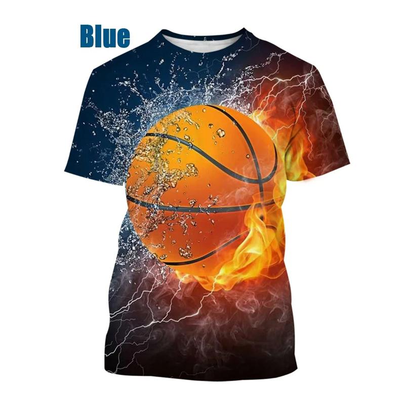 Paint Splatter Basketball T-Shirt Men Women 3D Print Graphic Tee  Summer Outdoor Sports Quick-Drying Casual Fashion Streetwear