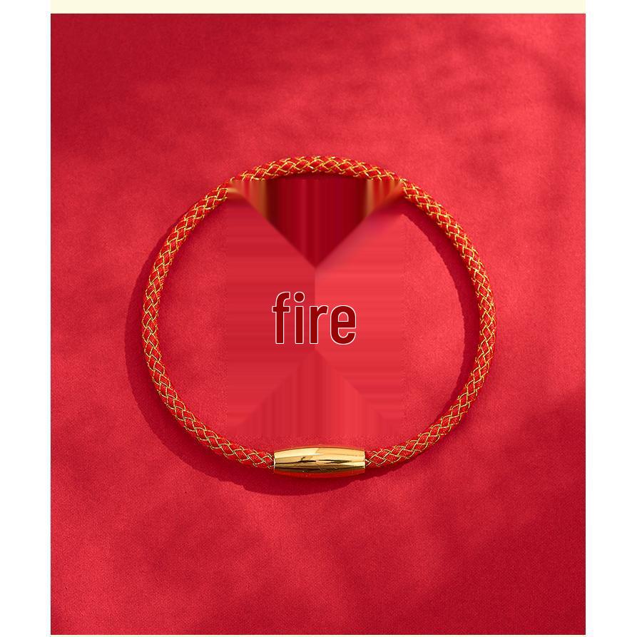 Five Elements Dragon Scale Couple Bracelet - Handwoven Magnetic Bangle, Qixi Gift