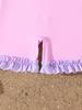 New Girls' Two-Piece Long-Sleeve Sun Protection Swimsuit - Quick-Drying Beachwear for Kids