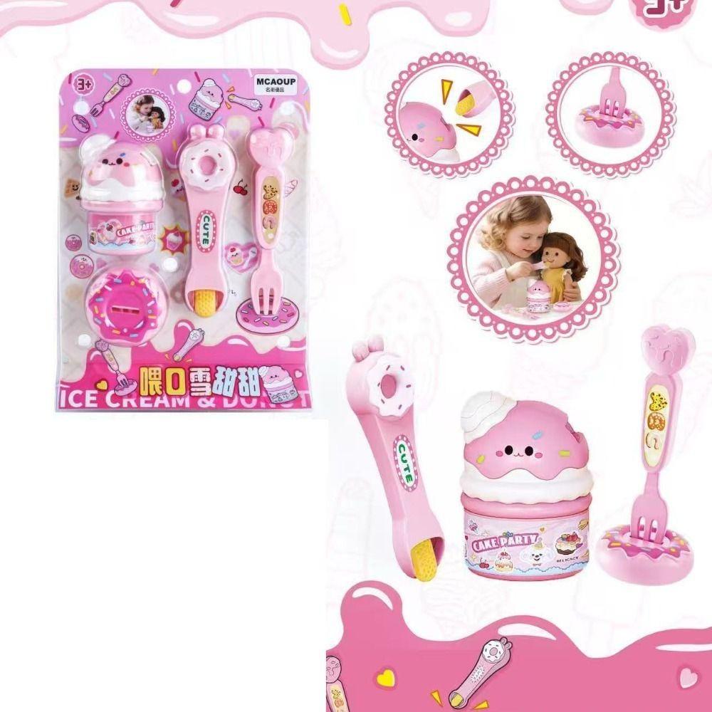 

Early Education Hamburger Pudding Toy Simulation Play House Toys Children s Toy розовый