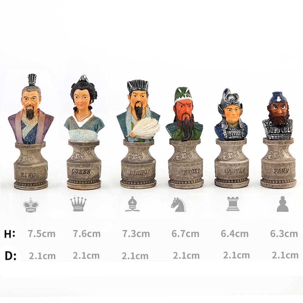 Luxury Chess With 3D Character Design, International Deluxe Chess Set For Chess Lovers And Collectors Puzzle Board Game Card Toy