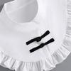 Round Neck Fake Collar for Women Girls Cotton Ruffled Detachable Half Shirt Blouse False Collar Women Clothes Accessories