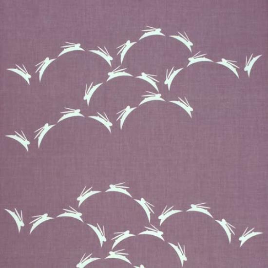 Dyeing Anbo Hand Towel Rabbit Light Authentic Dyed Cotton Tokuoka Made In Japan 35cm X 100cm "Jumping Purple" 100%