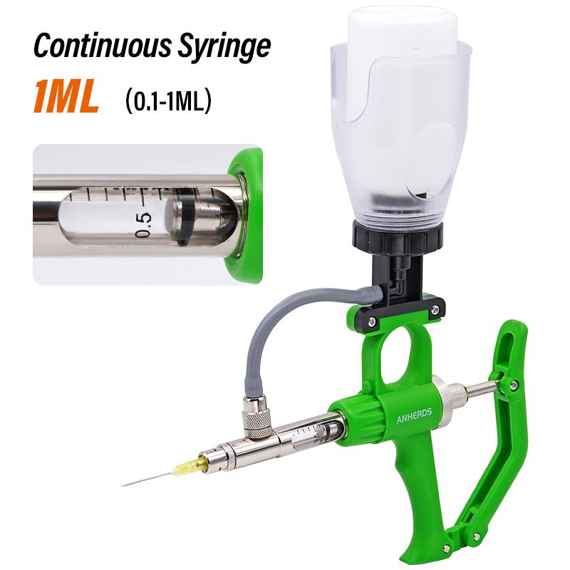 

Automatic Pig Goat Cow Continuous Syringe Injection Veterinary Equipment With Bottle Vaccination Double vaccine bottle