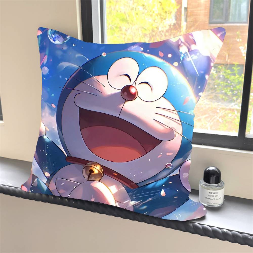1PC Cute cartoon Doraemon Pillow Case Square Bedroom Sofa Leisure Comfort Cushion Car Home Decoration