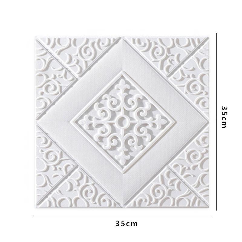 4Pcs 35*35CM Ceiling Bed Room Decor 3D Background Wallpaper Peel And Stick Waterproof Wall Stickers Anti-collision Home Decor