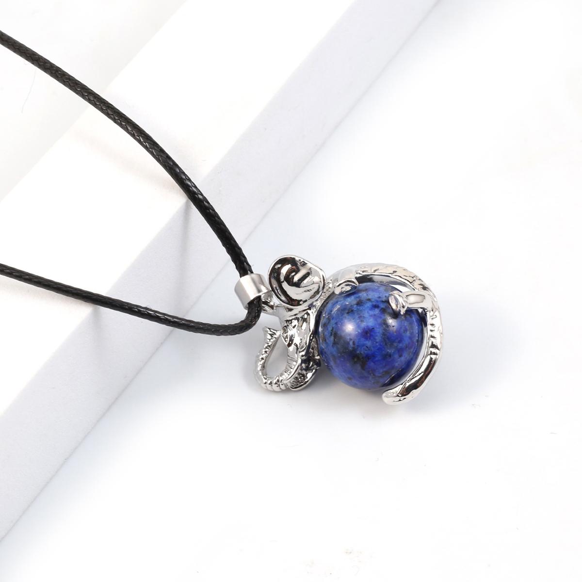 

Женское ожерелье из натурального камня агаты/розовый кварц кулон в форме слона кожаные цепочки подвески для женщин любовь романтический подарок Lapis Lazuli