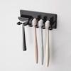 Soporte para Cepillos de Dientes de Pared 5 Ranuras Organizador Autoadhesivo Resistente al Óxido Baño